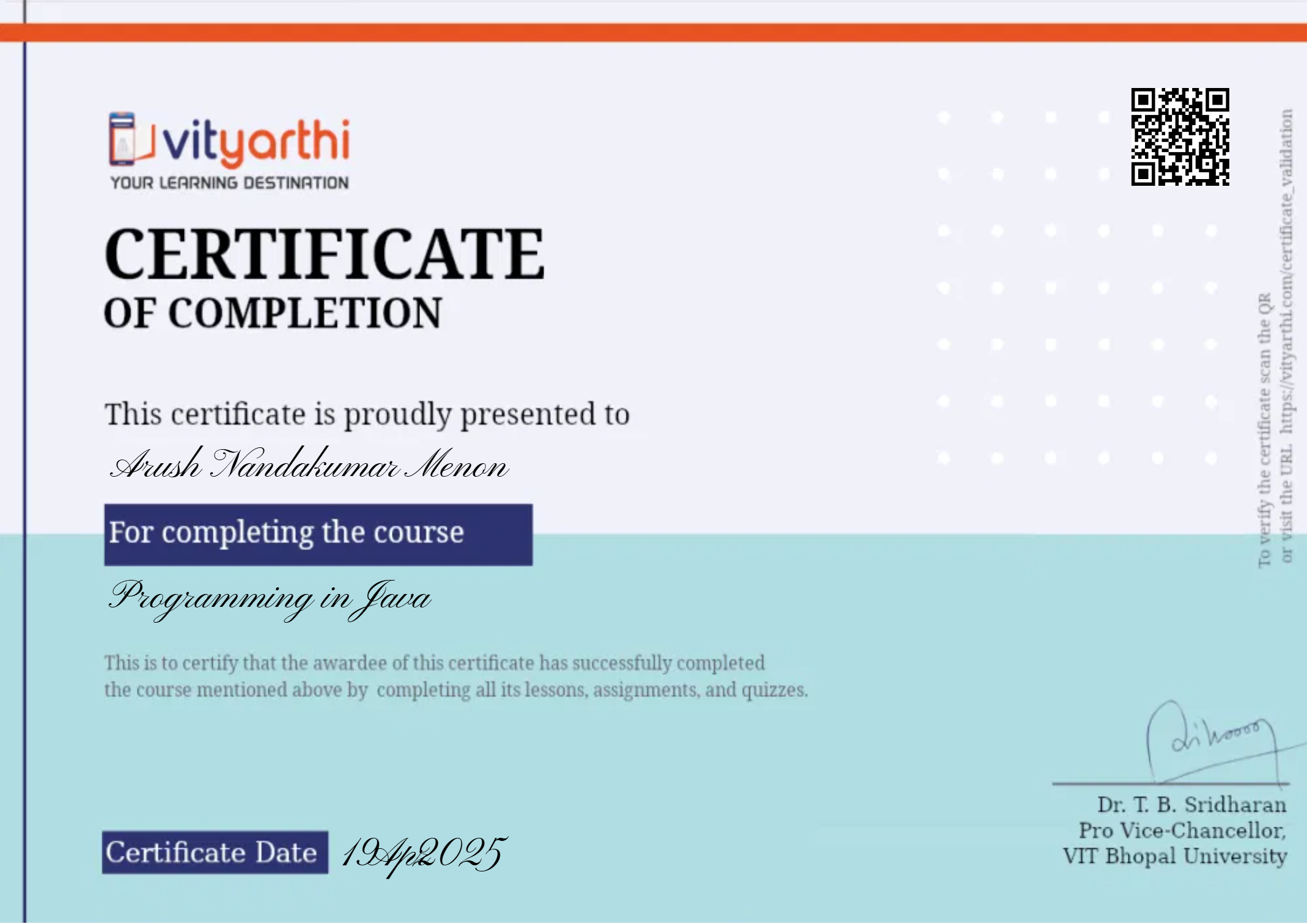 VITyarthi - Programming in Java